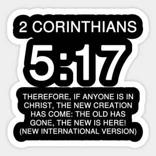 2 Corinthians 5:17 Bible Verse NIV Text Sticker